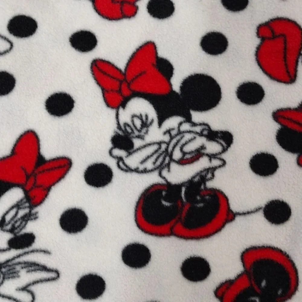 Disney Y2K Minnie Mouse Polka Dots Fleece Long Sleeve PJ Pant‎ Set Plus 2X - Picture 2 of 16